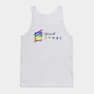 We are all equal | LGBT Community (black) Tank Top